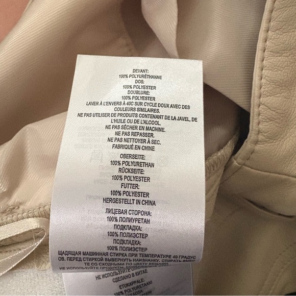 Ted Baker Cream Faux Leather Crops Size 10 - Picture 4 of 7